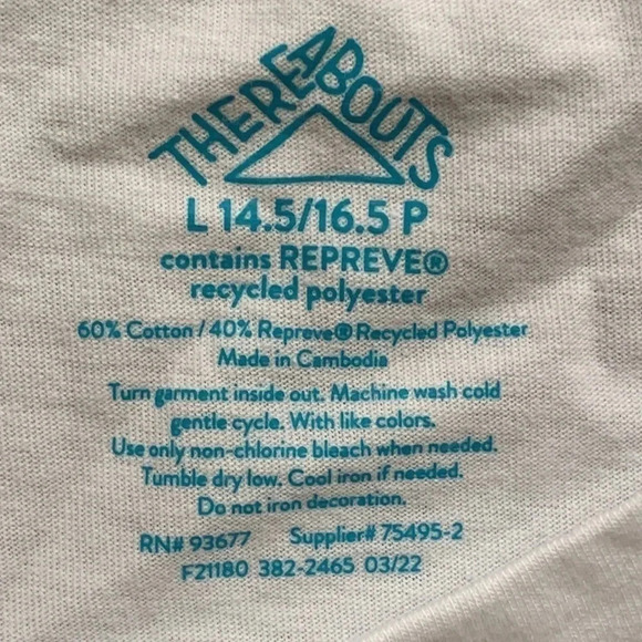 Thereabouts White Graphic Tank Tee Size Large - Picture 4 of 5